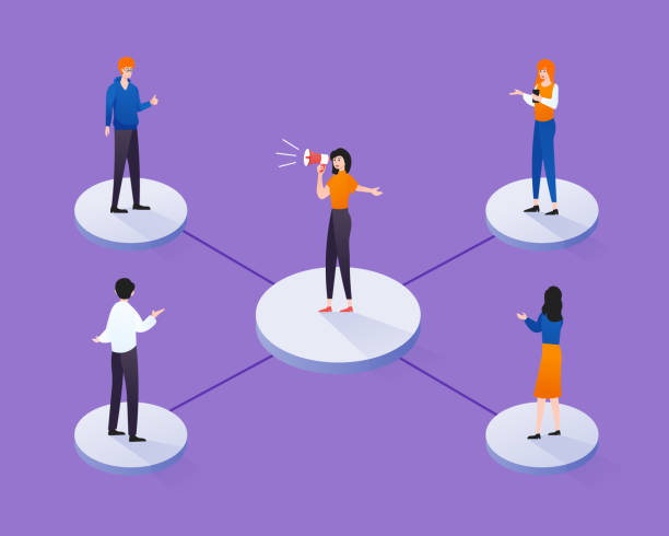 Referral marketing concept with people illustration